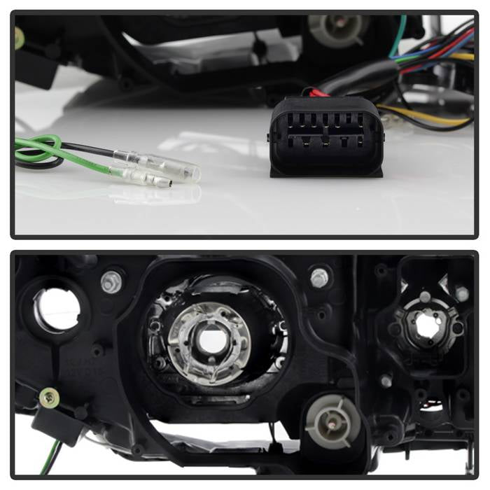 Spyder BMW E90 3-Series 06-08 4DR Headlights - Halogen Model Only - Black PRO-YD-BMWE9005V2-AM-BK 5083432