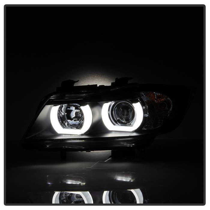 Spyder BMW E90 3-Series 06-08 4DR V2 Headlights - HID Only - Black PRO-YD-BMWE9005V2-HID-DRL-BK 5083852