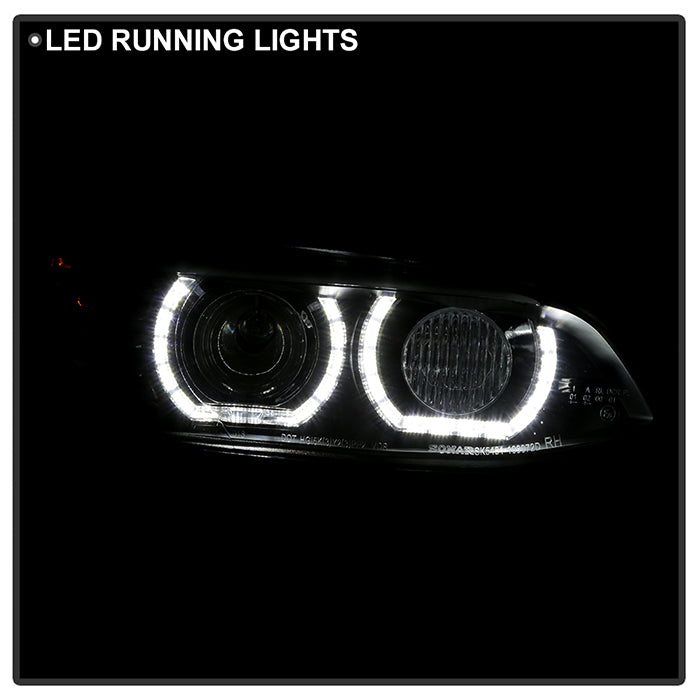 Spyder 08-10 BMW F92 3 Series Projector Headlights - LED DRL - Black (PRO-YD-BMWE9208-DRL-BK) 5085184