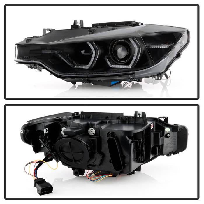 Spyder 12-14 BMW F30 3 Series 4DR Projector Headlights - Black PRO-YD-BMWF3012-AFSHID-BK 5086754