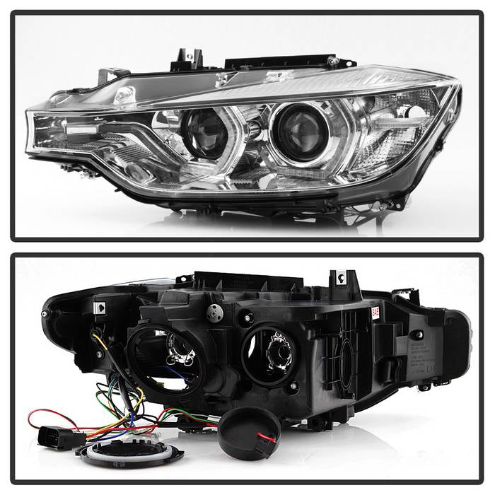 Spyder 12-14 BMW F30 3 Series 4DR Projector Headlights - LED DRL - Chrome (PRO-YD-BMWF3012-DRL-C) 5084354