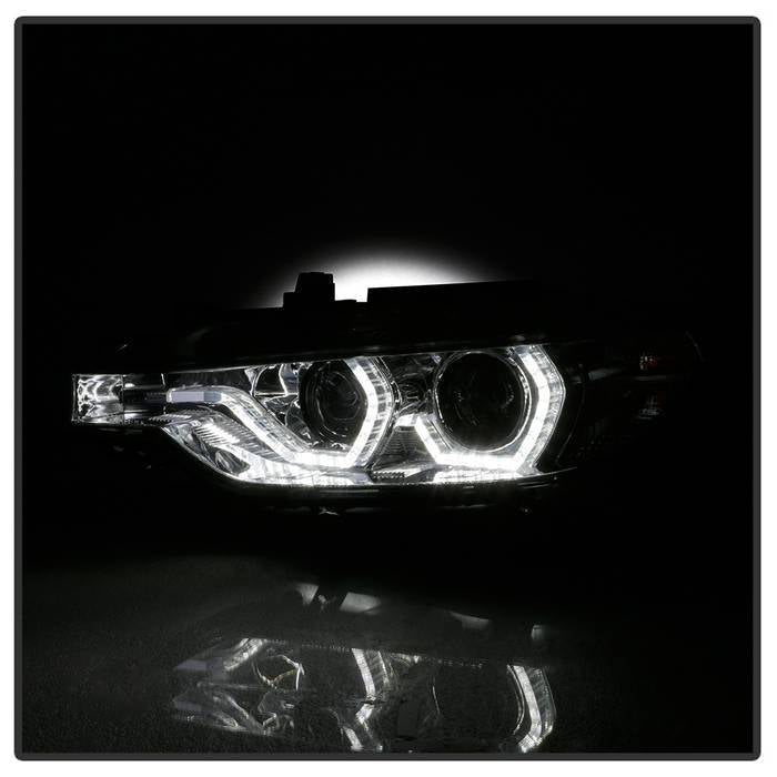 Spyder 12-14 BMW F30 3 Series 4DR Projector Headlights - LED DRL - Chrome (PRO-YD-BMWF3012-DRL-C) 5084354
