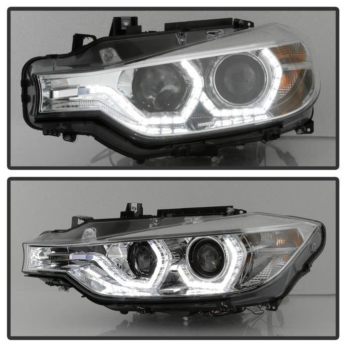 Spyder 12-14 BMW F30 3 Series 4DR Projector Headlights - LED DRL - Chrome (PRO-YD-BMWF3012-DRL-C) 5084354