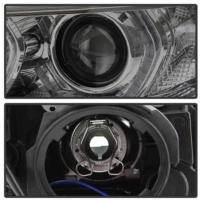Spyder 12-14 BMW F30 3 Series 4DR Projector Headlights - LED DRL - Smoke (PRO-YD-BMWF3012-DRL-SM) 5084361