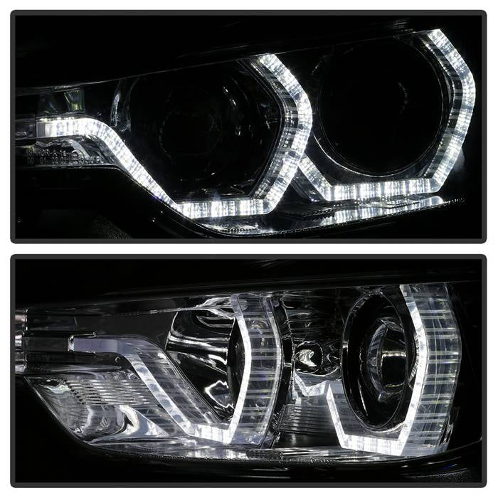 Spyder 12-14 BMW F30 3 Series 4DR Projector Headlights - LED DRL - Smoke (PRO-YD-BMWF3012-DRL-SM) 5084361