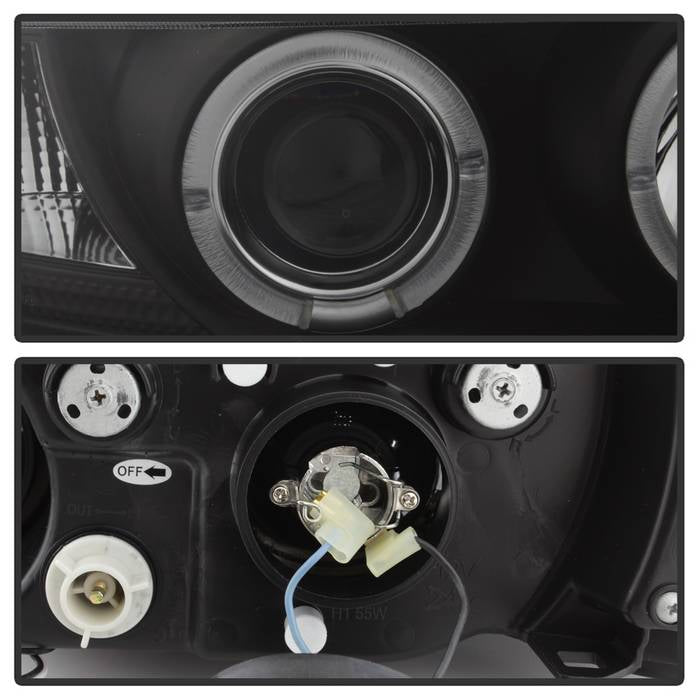 Spyder BMW Z3 96-02 Projector Headlights LED Halo Black High H1 Low H1 PRO-YD-BMWZ396-HL-BK 5009081