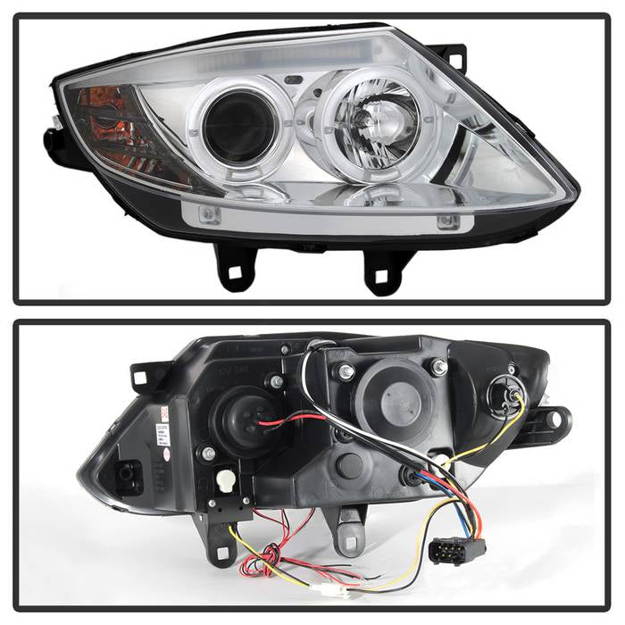 Spyder BMW Z4 03-08 Projector Headlights Halogen Model Only - LED Halo Chrome PRO-YD-BMWZ403-HL-C 5029089