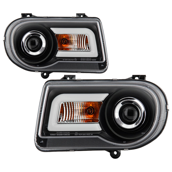 Spyder Chrysler 300C 05-10 Projector Headlights LED DRL Black High/Low H7 PRO-YD-C300C-DRL-BK 5075659
