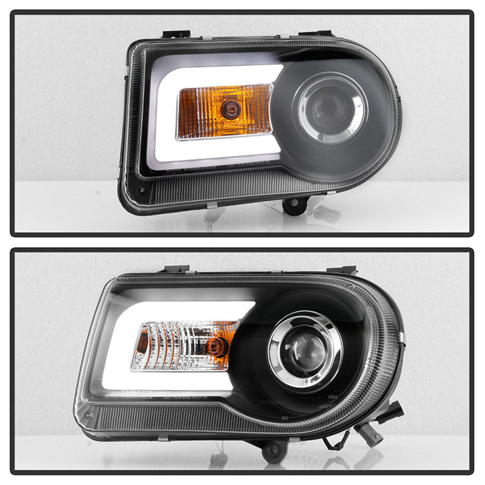 Spyder Chrysler 300C 05-10 Projector Headlights LED DRL Black High/Low H7 PRO-YD-C300C-DRL-BK 5075659