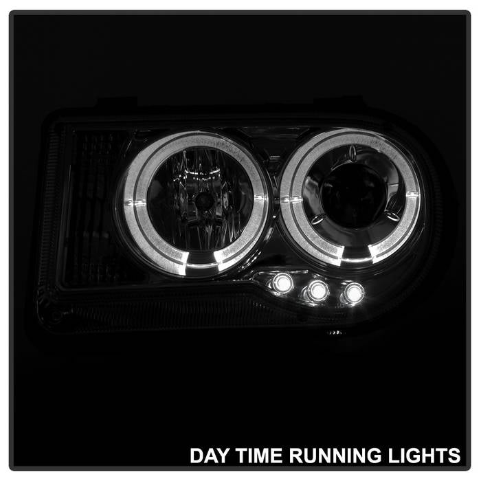 Spyder Chrysler 300C 05-10 Projector Headlights LED Halo LED Smke (Not Included) PRO-YD-C300C-HL-SM 5009159