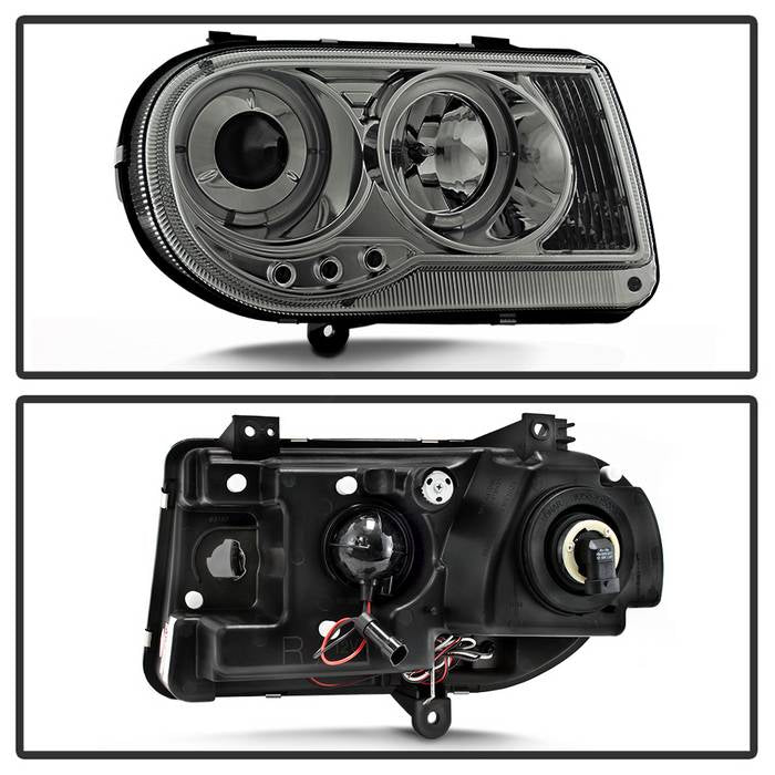 Spyder Chrysler 300C 05-10 Projector Headlights LED Halo LED Smke (Not Included) PRO-YD-C300C-HL-SM 5009159