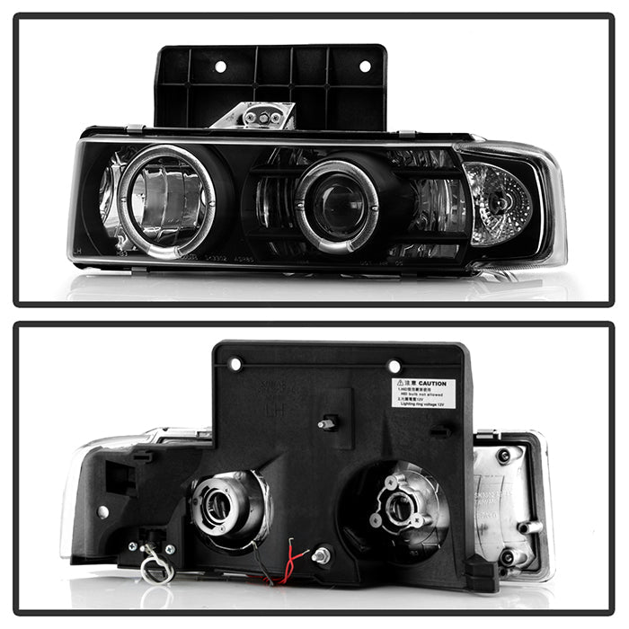 Spyder Chevy Astro 95-05/GMC Safari 95-05 Projector Headlights LED Halo Black PRO-YD-CA95-HL-BK 5009210