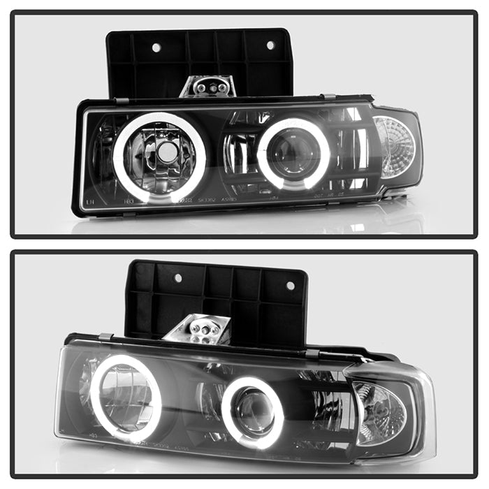 Spyder Chevy Astro 95-05/GMC Safari 95-05 Projector Headlights LED Halo Black PRO-YD-CA95-HL-BK 5009210