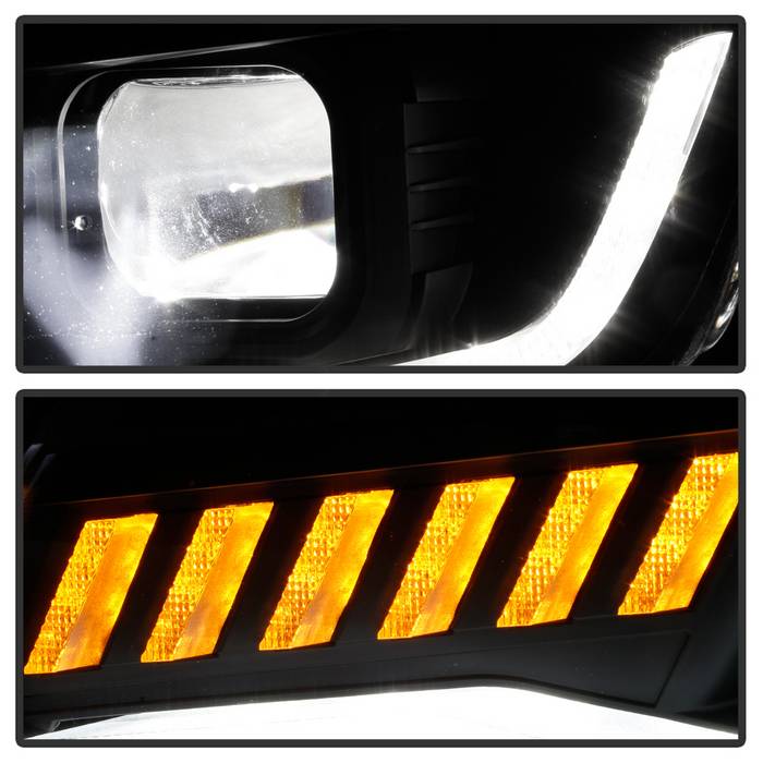 Spyder Chevy Camaro 16-18 Halogen Model Full LED Headlights Black PRO-YD-CCAM16HALAP-SEQ-BK 5087317