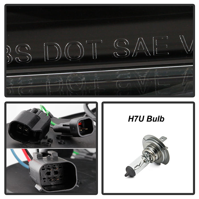 Spyder Chevy Camaro 16-18 Halogen Model Projector Headlights Black PRO-YD-CCAM16HALSI-SEQ-BK 5087331