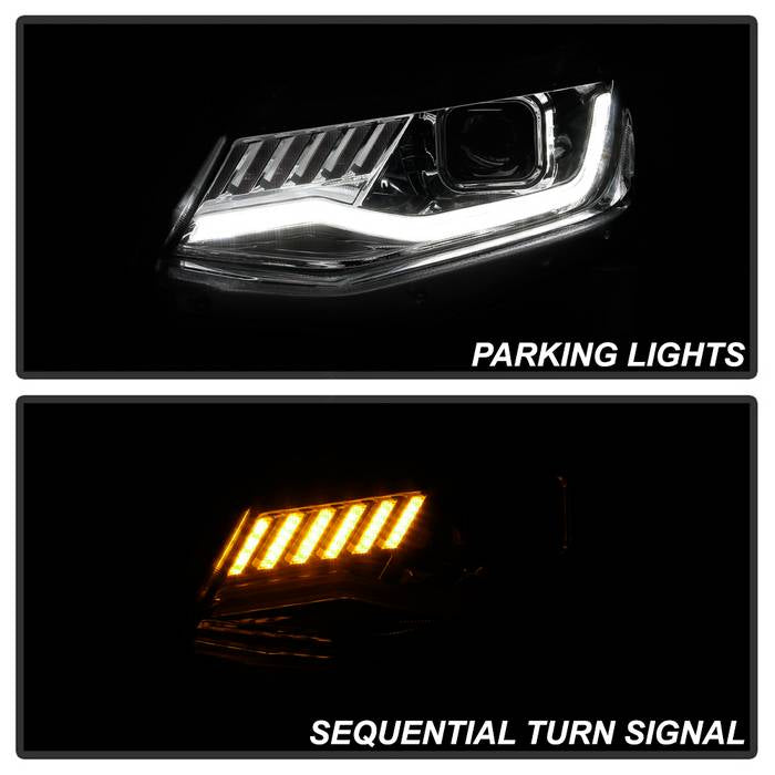 Spyder Chevy Camaro 16-18 Halogen Model Projector Headlights Chrome PRO-YD-CCAM16HALSI-SEQ-C 5087348