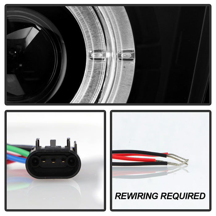 Spyder Chevy Camaro 10-13 Projector Headlights Dual Halo LED Halo Blk High/ PRO-YD-CCAM2010-HL-BK 5034236