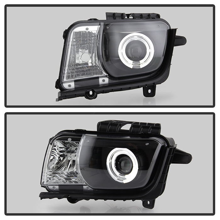 Spyder Chevy Camaro 10-13 Projector Headlights Dual Halo LED Halo Blk High/ PRO-YD-CCAM2010-HL-BK 5034236