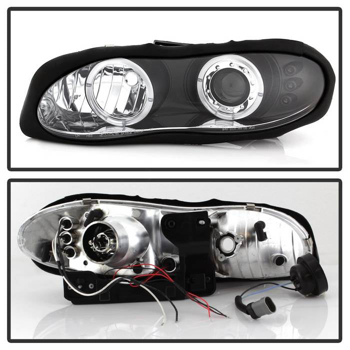 Spyder Chevy Camaro 98-02 Projector Headlights LED Halo LED Blk - Low H1 PRO-YD-CCAM98-HL-BK 5009234