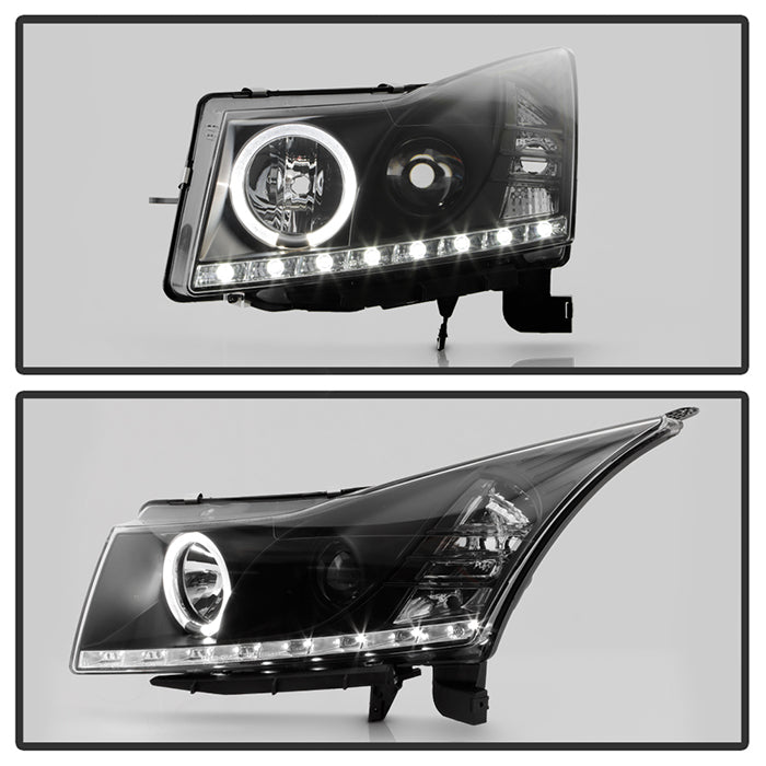 Spyder Chevy Cruze 11-14 Projector Headlights LED Halo -DRL Blk High H1 Low H7 PRO-YD-CCRZ11-DRL-BK 5037916