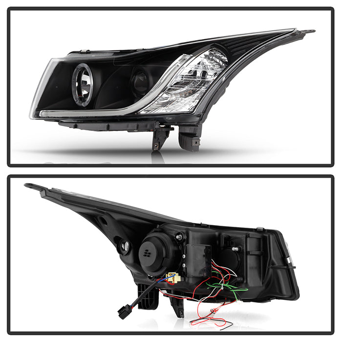 Spyder Chevy Cruze 11-14 Projector Headlights Light Tube DRL Blk PRO-YD-CCRZ11-LTDRL-BK 5074164