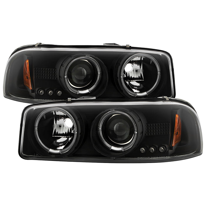 Spyder GMC Sierra 1500/2500/3500 99-06 Projector Headlights LED Halo LED Black PRO-YD-CDE00-HL-BK 5009357