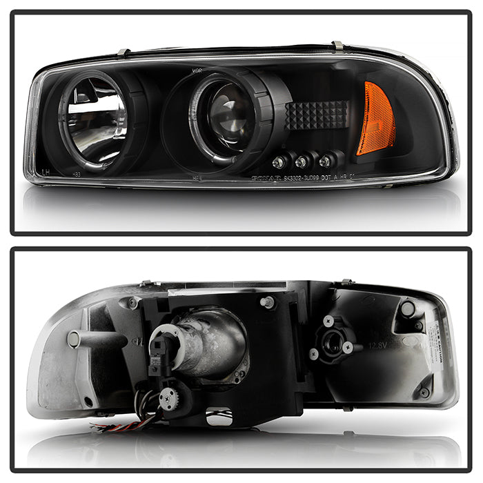 Spyder GMC Sierra 1500/2500/3500 99-06 Projector Headlights LED Halo LED Black PRO-YD-CDE00-HL-BK 5009357