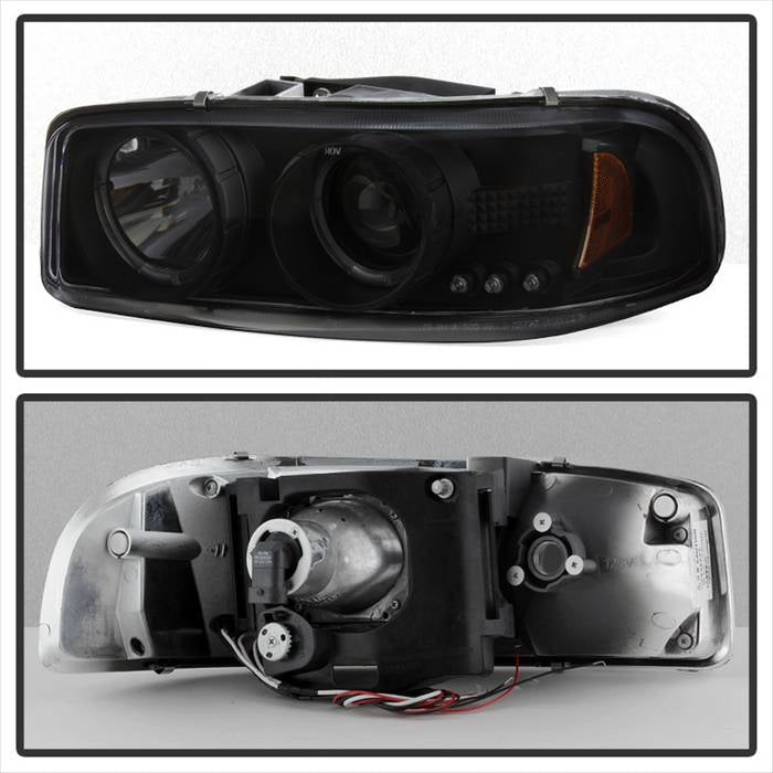 Spyder GMC Sierra 1500/2500 99-06 Projector Headlights LED Halo LED Blk Smke PRO-YD-CDE00-HL-BSM 5078292