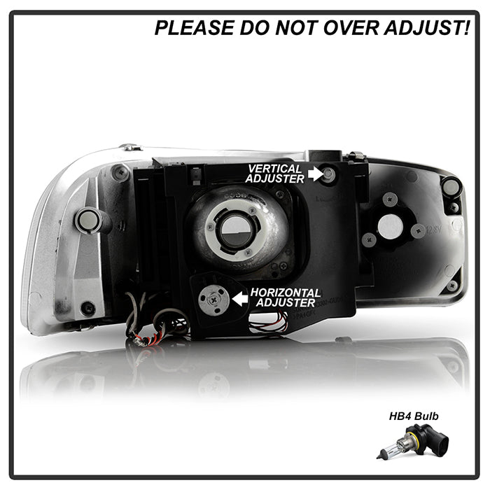 Spyder GMC Sierra 1500/2500/3500 99-06 Projector Headlights LED Halo LED Chrome PRO-YD-CDE00-HL-C 5009364