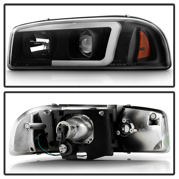Spyder GMC Sierra 1500/2500/3500 99-06 V2 Projector Headlights - DRL - Black PRO-YD-CDE00V2-LB-BK 5084521