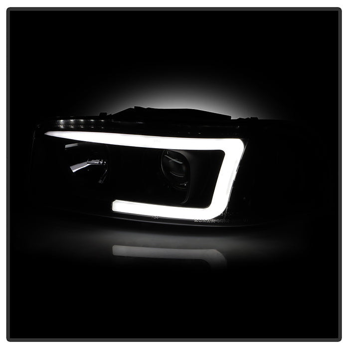 Spyder GMC Sierra 1500/2500/3500 99-06 V2 Projector Headlights - DRL - Black PRO-YD-CDE00V2-LB-BK 5084521