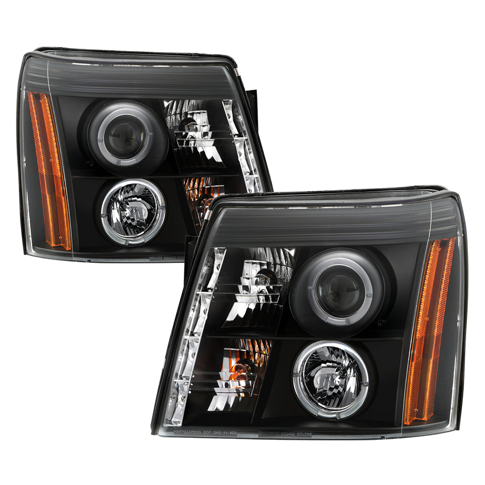 Spyder Cadillac Escalade 02-06 Projector Halogen Model- LED Halo DRL Blk PRO-YD-CE02-DRL-BK 5037947