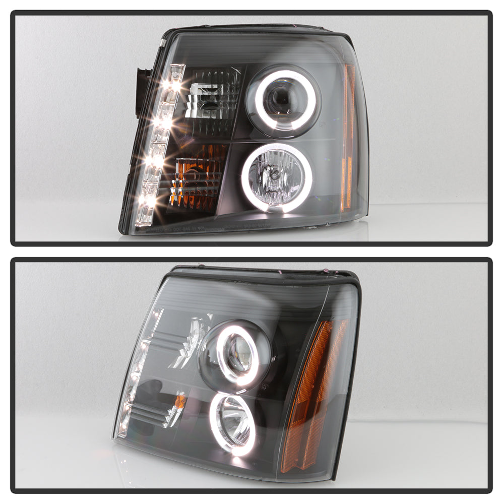 Spyder Cadillac Escalade 02-06 Projector Halogen Model- LED Halo DRL Blk PRO-YD-CE02-DRL-BK 5037947