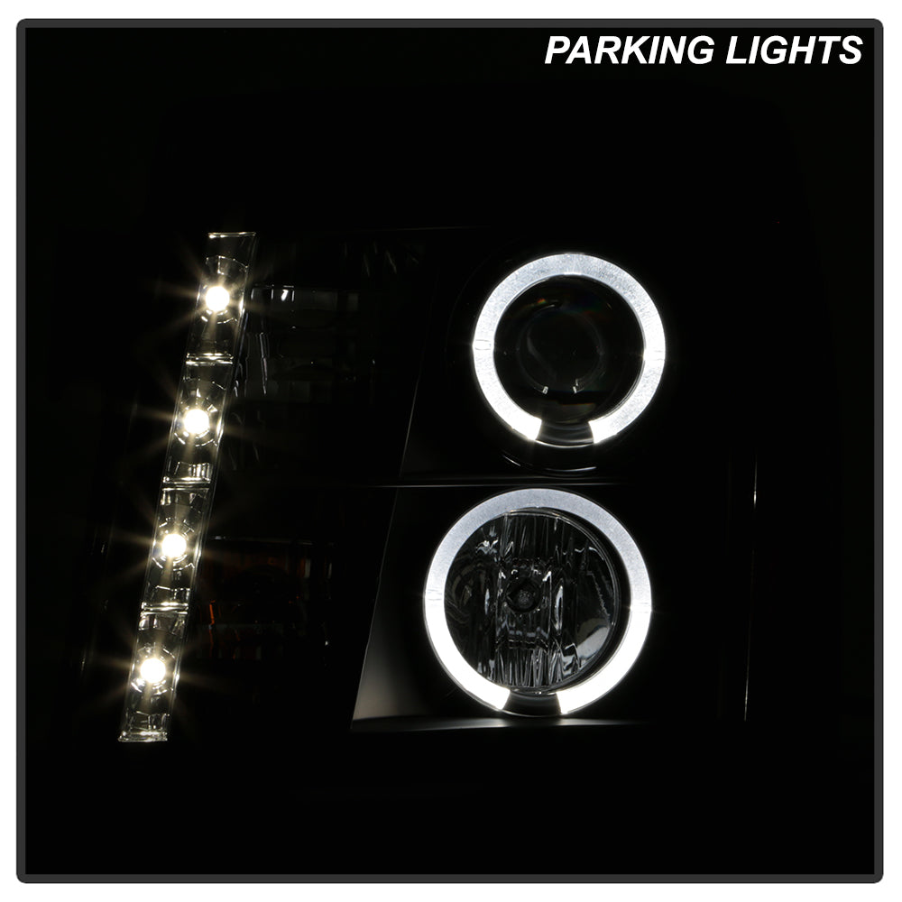 Spyder Cadillac Escalade 02-06 Projector Halogen Model- LED Halo DRL Blk PRO-YD-CE02-DRL-BK 5037947