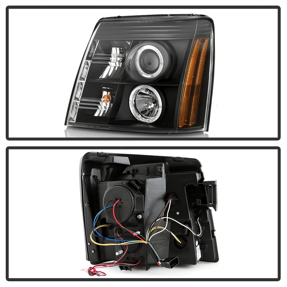 Spyder Cadillac Escalade 02-06 Projector Halogen Model- LED Halo DRL Blk PRO-YD-CE02-DRL-BK 5037947
