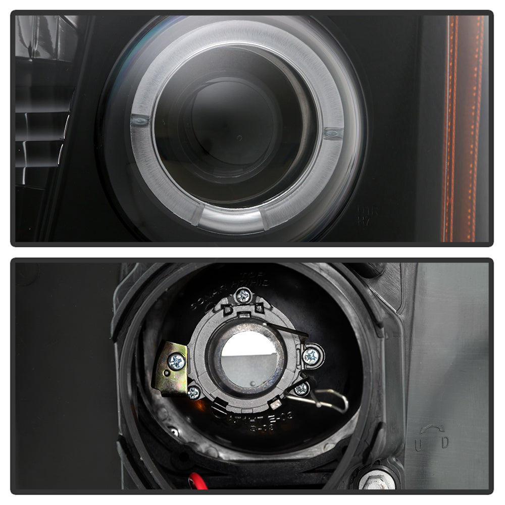 Spyder Cadillac Escalade 02-06 Projector Halogen Model- LED Halo DRL Blk PRO-YD-CE02-DRL-BK 5037947