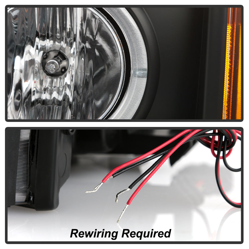 Spyder Cadillac Escalade 02-06 Projector Halogen Model- LED Halo DRL Blk PRO-YD-CE02-DRL-BK 5037947
