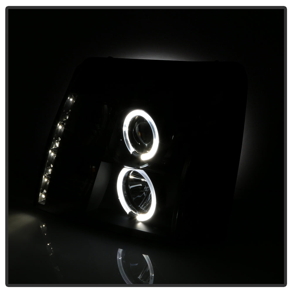 Spyder Cadillac Escalade 02-06 Projector Halogen Model- LED Halo DRL Blk PRO-YD-CE02-DRL-BK 5037947