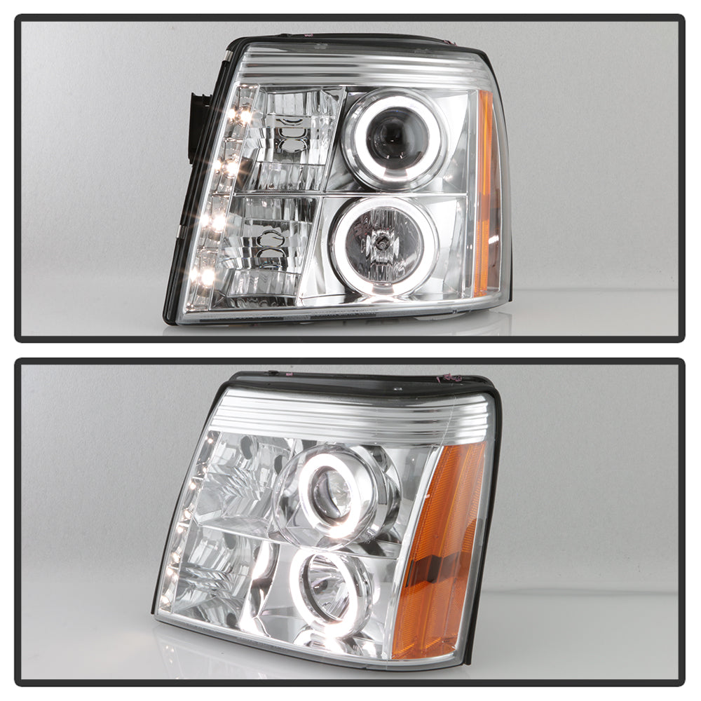 Spyder Cadillac Escalade 02-06 Projector Halogen Model- LED Halo DRL Chrm PRO-YD-CE02-DRL-C 5037930