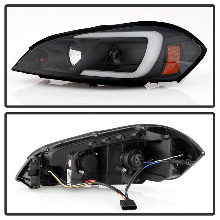 Spyder 06-13 Chevy Impala / 06-07 Chevy Monte Carlo Projector Headlights - Light Bar - Black 5086679