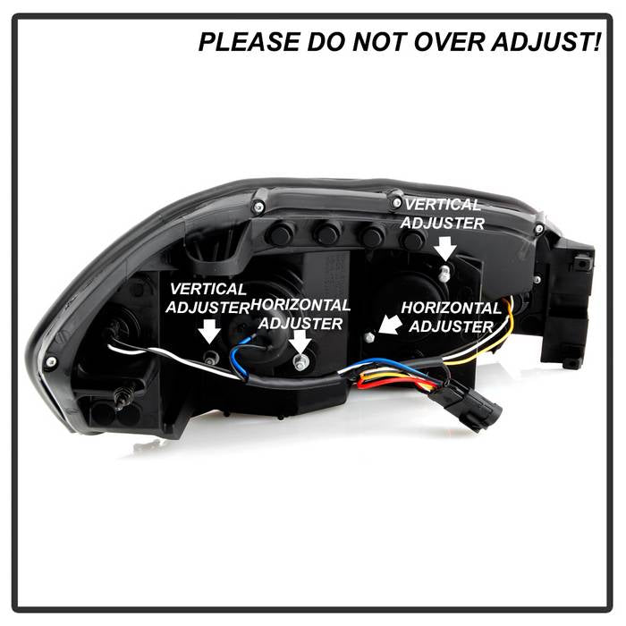 Spyder 06-13 Chevy Impala / 06-07 Chevy Monte Carlo Projector Headlights - Light Bar - Black 5086679