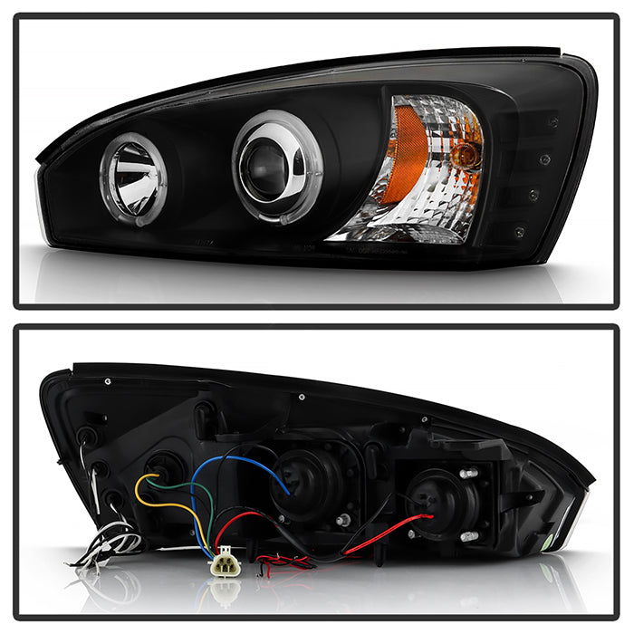 Spyder Chevy Malibu 04-07 Projector Headlights LED Halo LED Black High H1 Low H1 PRO-YD-CM04-HL-BK 5042675