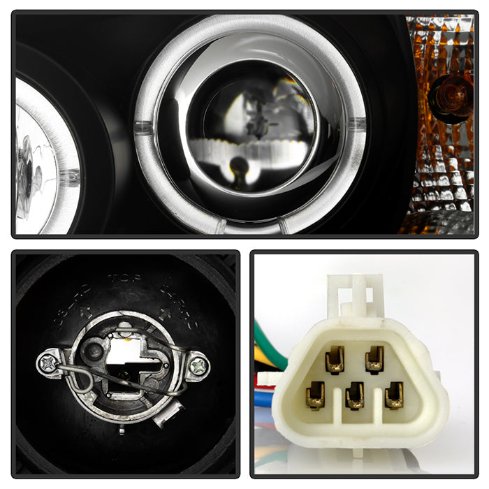Spyder Chevy Malibu 04-07 Projector Headlights LED Halo LED Black High H1 Low H1 PRO-YD-CM04-HL-BK 5042675