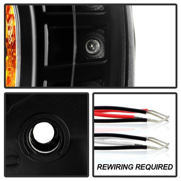 Spyder Chevy Malibu 04-07 Projector Headlights LED Halo LED Black High H1 Low H1 PRO-YD-CM04-HL-BK 5042675