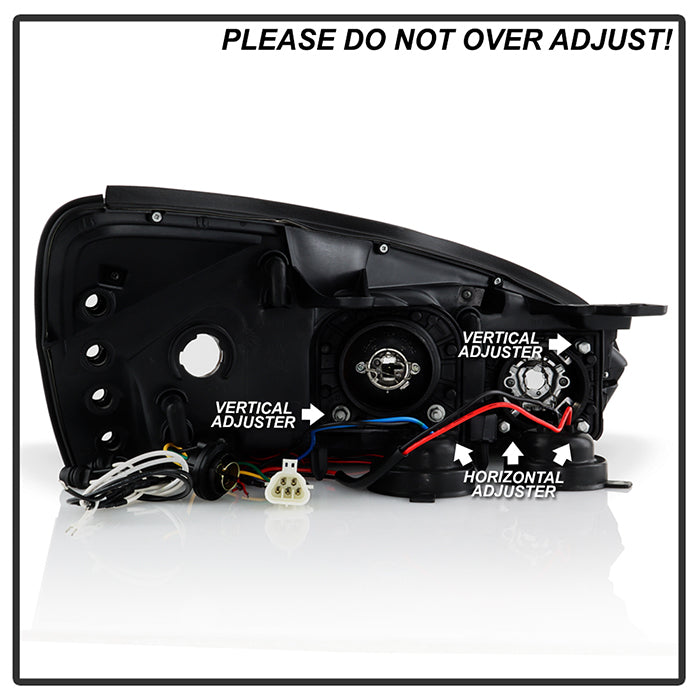 Spyder Chevy Malibu 04-07 Projector Headlights LED Halo LED Black High H1 Low H1 PRO-YD-CM04-HL-BK 5042675