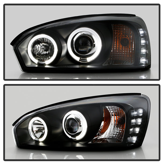 Spyder Chevy Malibu 04-07 Projector Headlights LED Halo LED Black High H1 Low H1 PRO-YD-CM04-HL-BK 5042675