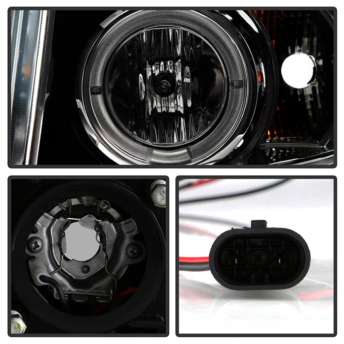 Spyder Chevy Silverado 1500 07-13 Projector Headlights LED Halo LED Smke PRO-YD-CS07-HL-SM 5009517