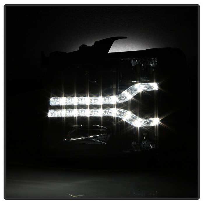 Spyder Chevy Silverado 1500 07-13 V2 Projector Headlights - LED DRL - Black PRO-YD-CS07V2-DRL-BK 5083524
