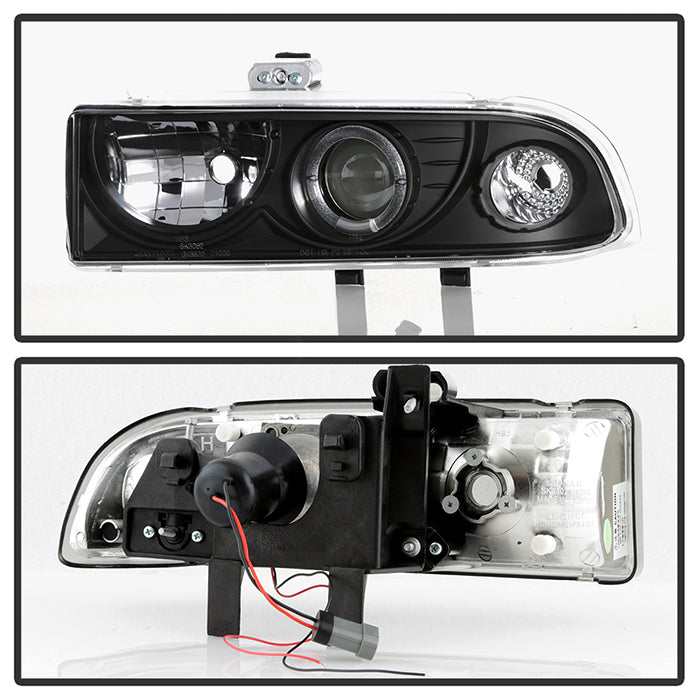 Spyder Chevy S10 98-04 Projector Headlights LED Halo Blk - Low H1 PRO-YD-CS1098-BK 5009524