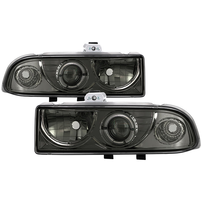 Spyder Chevy S10 98-04 Projector Headlights LED Halo Smke - Low H1 PRO-YD-CS1098-SMC 5009562